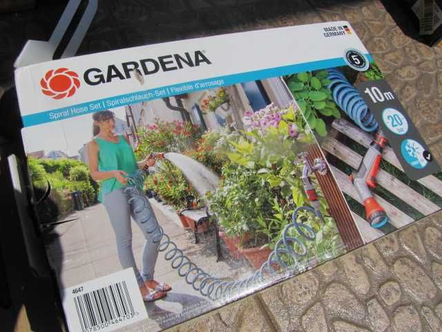 GARDENA wąż spiralny, 10m z deszczownicą nowy
