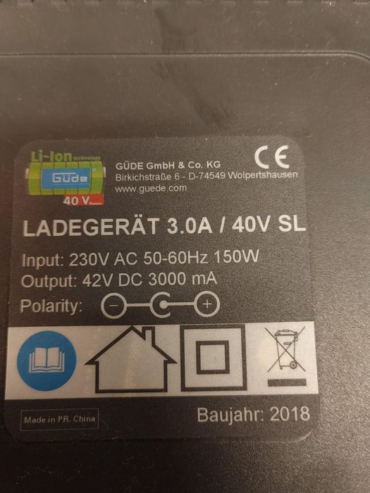 Ładowarka Gude 40 V