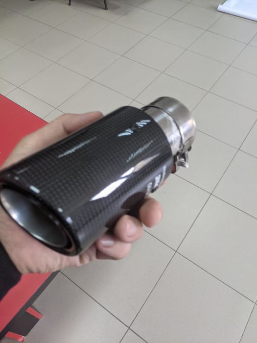 Насадка Akrapovic акрапович глушитель выхлоп карбон труба двойная54/76