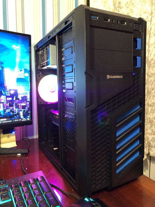 Игровой ПК Intel i7/16Gb/RX470/SSD120+500 компьютер системный блок