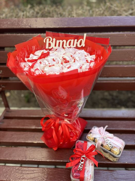 Букет из шаров, конфет. подарок,подарочный набор День Влюбленных, 14