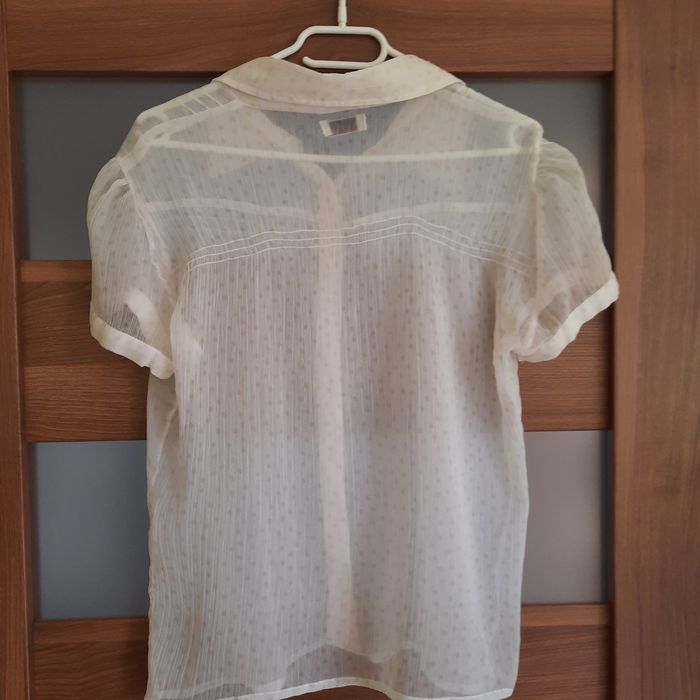 Bluzka damska transparentną w groszki rozm.42