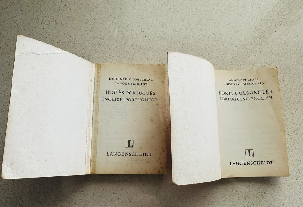 2 dicionários de bolso Langenscheidt Português / Inglês