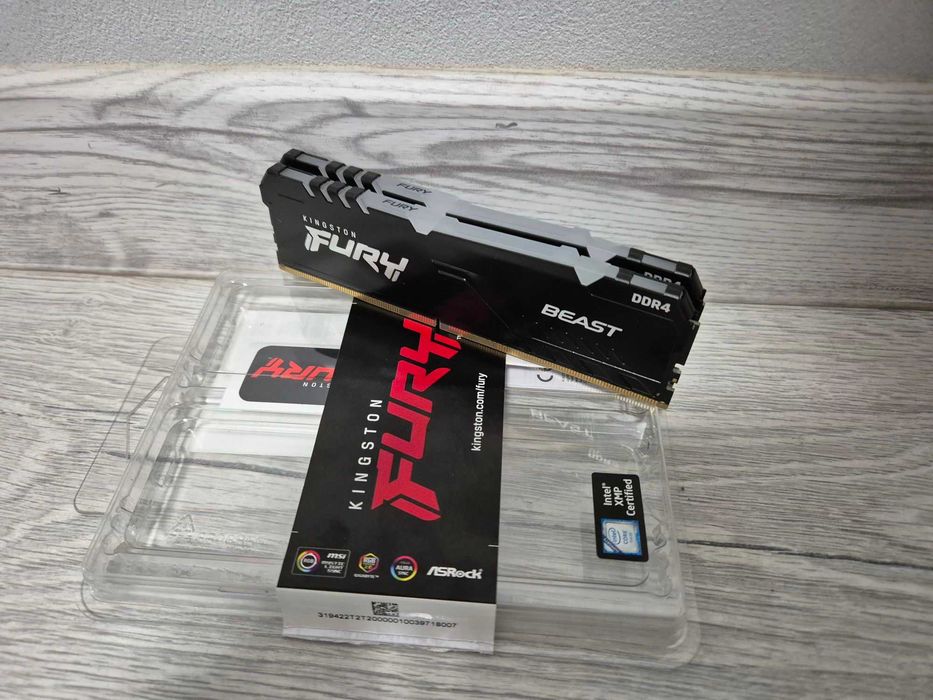 пам'ять DDR4 16GB (2x8GB) 3200MHz CL16 Kigston FURY Beast RGB.TradeIN