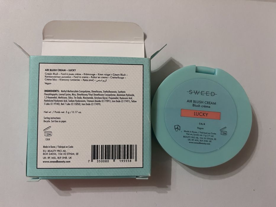 Sweed kremowy róż do policzków air brush cream, NOWY! kolor „lucky”