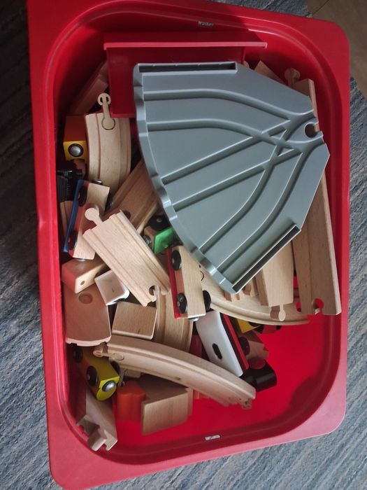 Duży zestaw torów drewnianych Ikea Lillabo