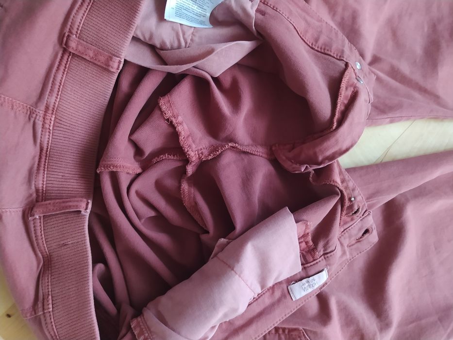 Damskie bojówki pudrowy róż 44 XXL bawełna Cecil spodnie