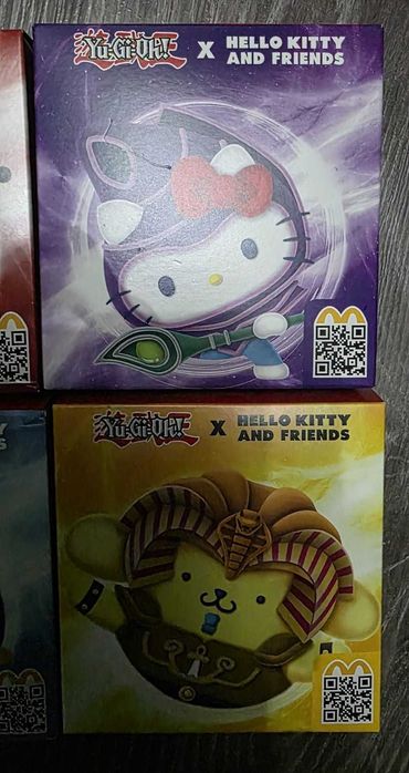 McDonalds Yu-Gi-Oh x Hello Kitty Kuromi Pompompurin Badtz Tuxedosam Me
