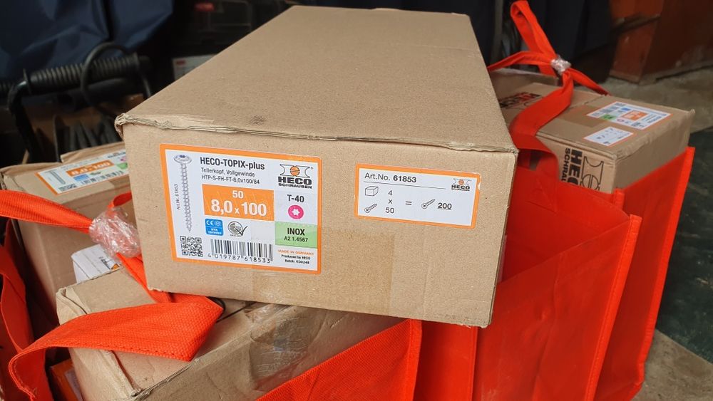 Шуруп конструкційний для дерева 8х100 з нержавіючої сталі