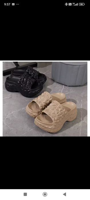 Hit klapki slippers gruba podeszwa Eva Diamond platforma ok. 5/7 cm  r