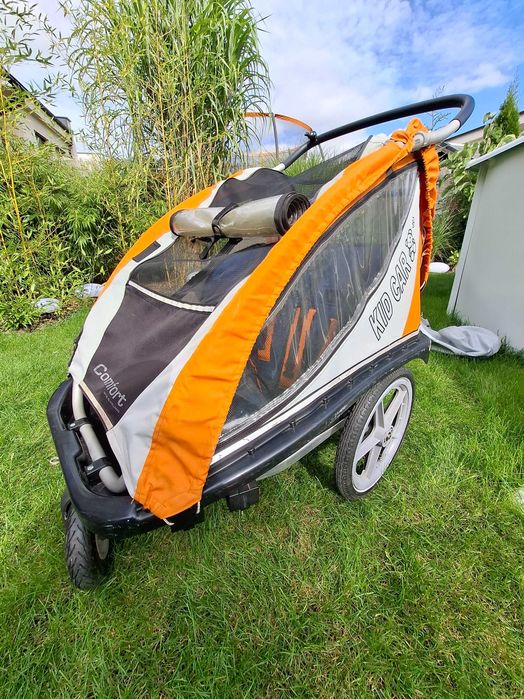Podwójna dziecięca przyczepka rowerowa KID CAR
