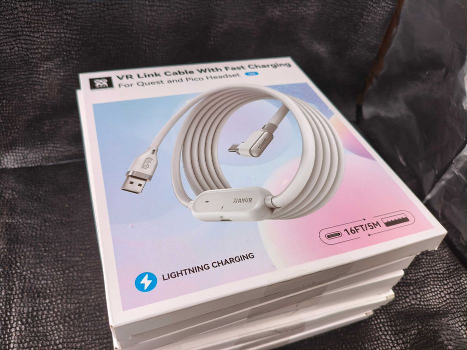 AMVR Link Cable USB3.2 gen1 New! Кабель з зарядним портом Meta Quest 3