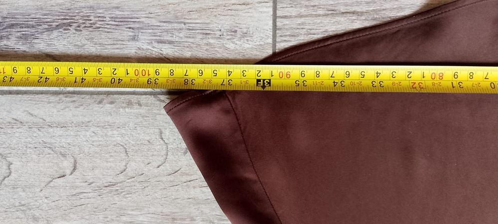 Спідниця Massimo Dutti шовкова атласна коричневий колір розмір XS