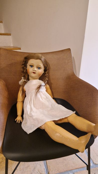 Kolekcjonerska LALKA Ernest Villain EVF 1932-45 Belgia unikat,zabytek