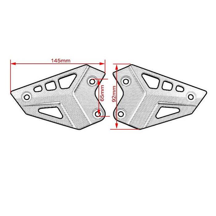 Proteções Calcanhar em Alumínio CNC para Kawasaki Z900 de 2017 a 2024