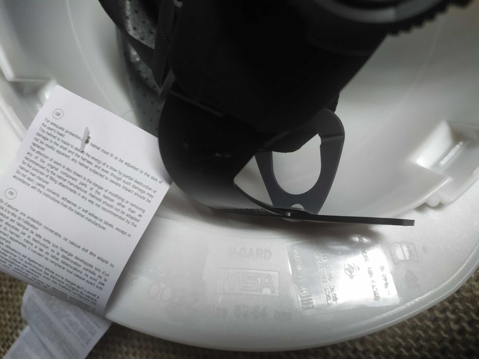 Kask NOWY hełm ochronny roboczy MSA V-gard Ceresit rozmiar 52-64 cm