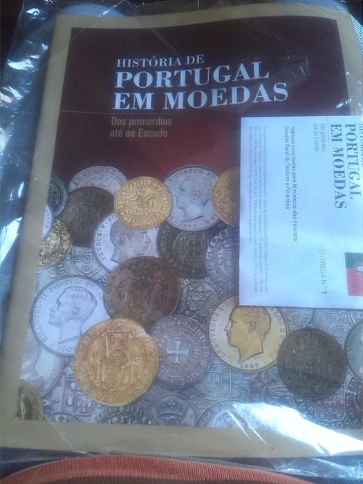 Revista Portugal em moedas- novo selado mais moeda replicada