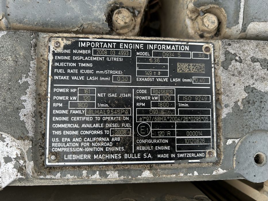 Silnik LIEBHERR D934S A6 do koparki LIEBHERR R906