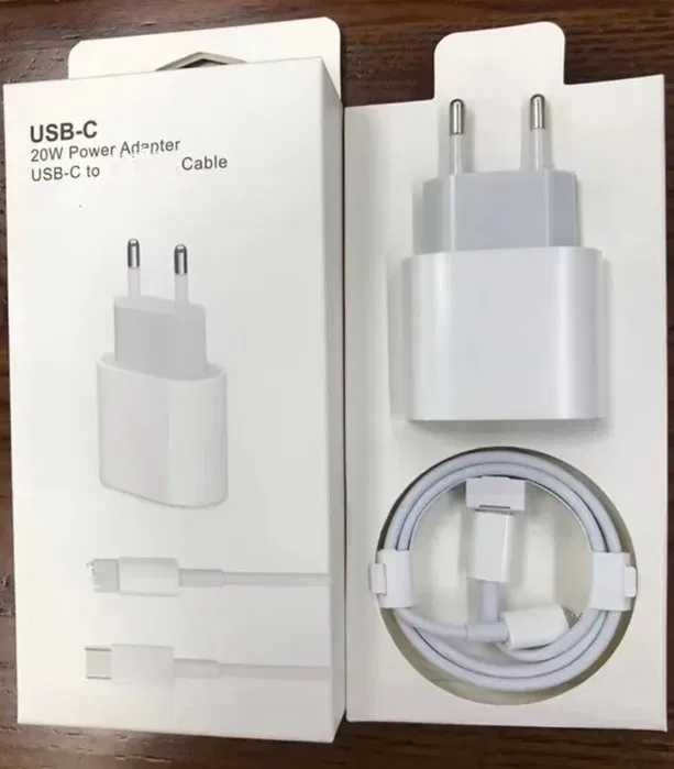 Carregador Rápido 20W para iPhone (Adaptador + Cabo USB-C)