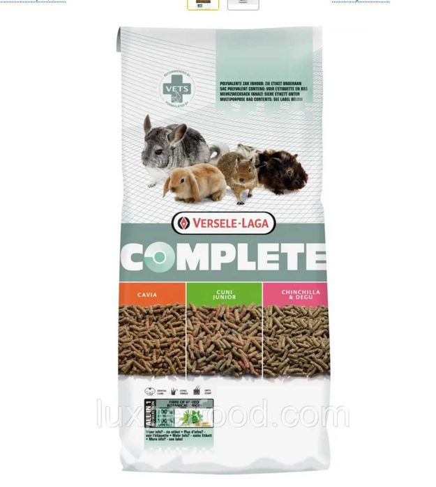 Versele-Laga complete chinchilla & degu 8кг корм для шиншил та дегу