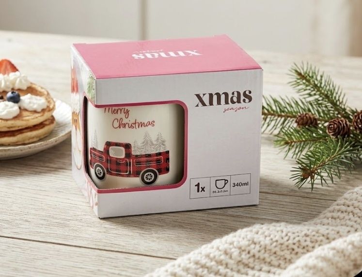 Caneca temática de Natal (nova e na caixa)
