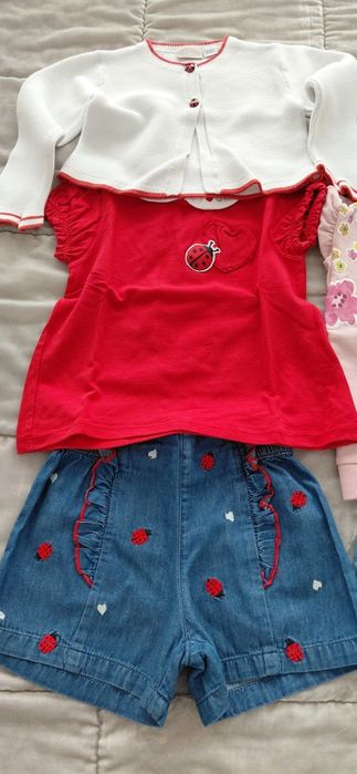 3 conjuntos menina Primavera Verão 18/24 meses