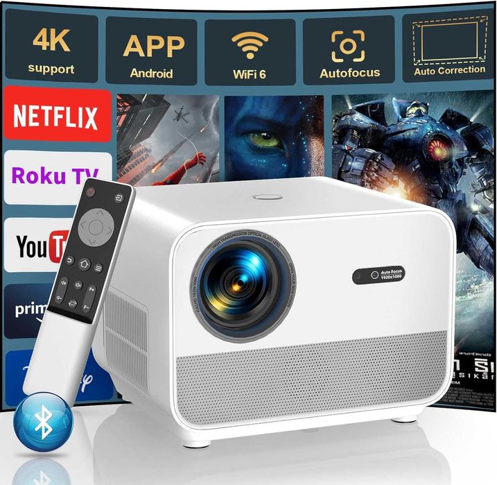 Projektor Rzutnik Android TV AutoFocus FunFlix A1 1080P FHD 4K