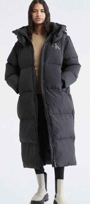 Теплий пуховик пальто длінна куртка Calvin Klein 50-52 розмір XL