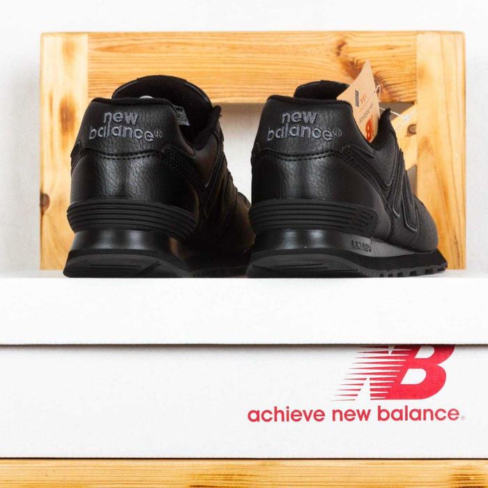 (1313) Кросівки New Balance 574 повністю чорні (41-46) nb нб NB