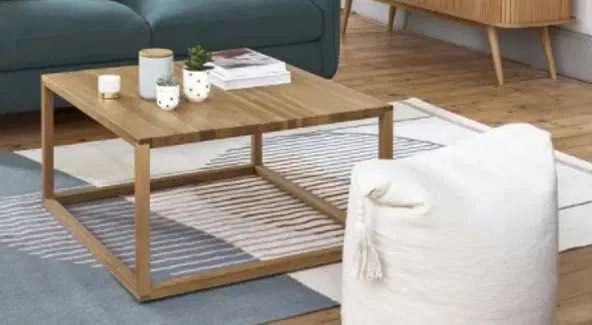 Mesa de Centro Cúbica - Carvalho maciço