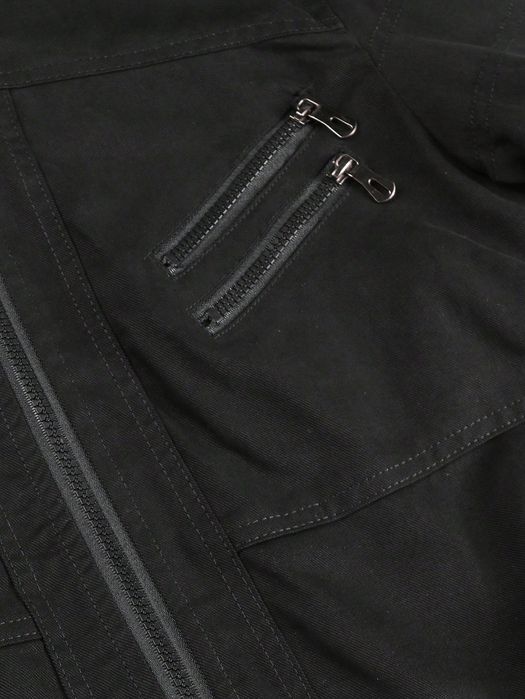 Kurtka Męska Przejściowa Ze Stójką Czarna Casual Shein Xxl