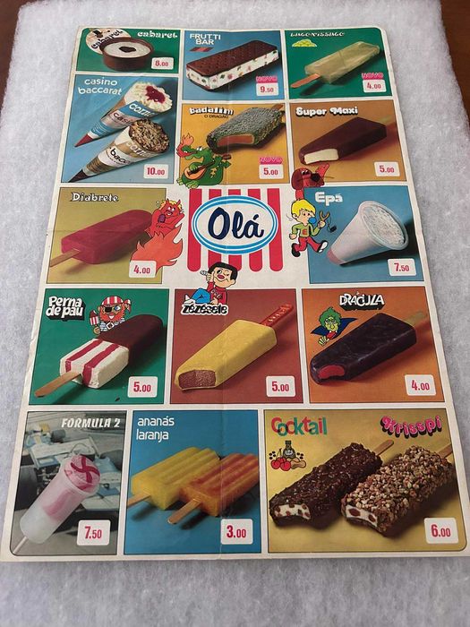 Parte do Cartaz de Gelados Olá de 1977