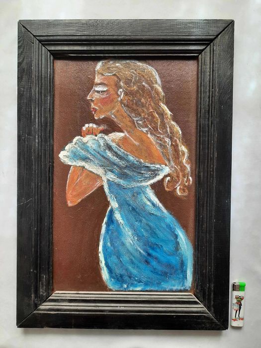 Brygida Mielcarek MODLITWA Portret kobiety Obraz akryl