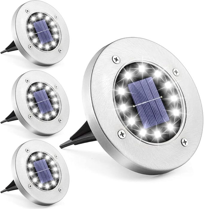 JIMACRO Solarne lampy ogrodowe LED 4 szt. IP65