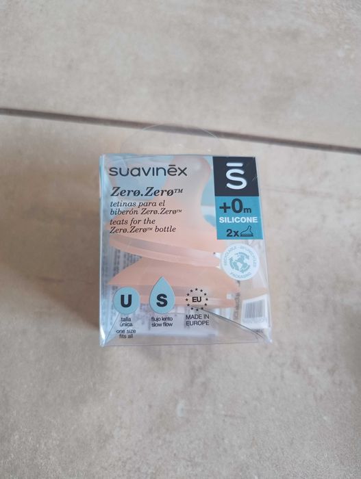Suavinex Zero.Zero Asymetryczny silikonowy smoczek o wolnym przepływie