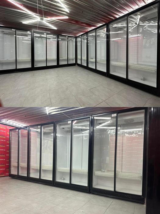 Холодильна вітрина. Вітрина шафа. Холодильник для магазину.Захід Холод