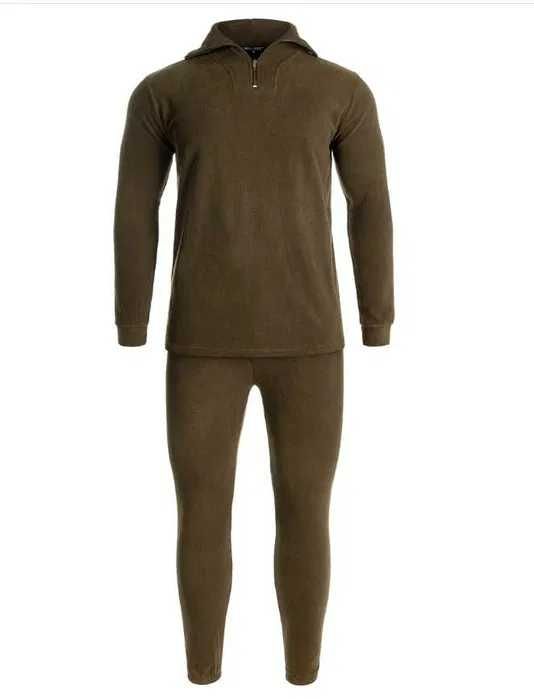 Mil-Tec термобілизна тепла флісова з комірцем на блискавці Olive