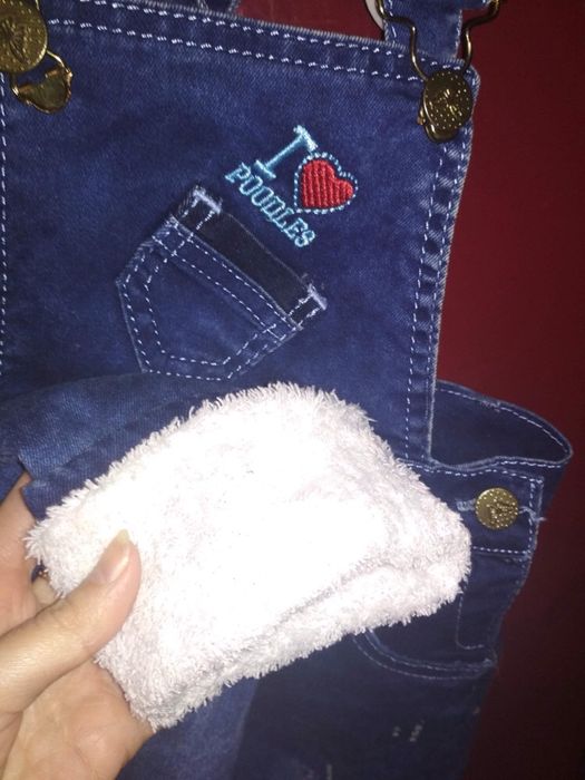 Джинсовий комбінезон на травці на 4 роки