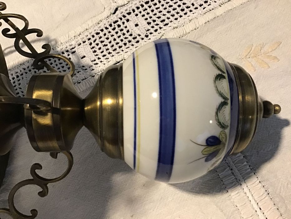 Candeeiro tecto louça de Viana