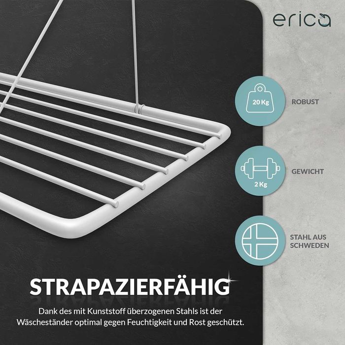 Nowa suszarka sufitowa  / ociekacz do prania / 140x50 / drążek !F4!