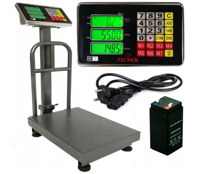 Waga magazynowa do 100kg/150kg/300kg elektroniczna z oparciem