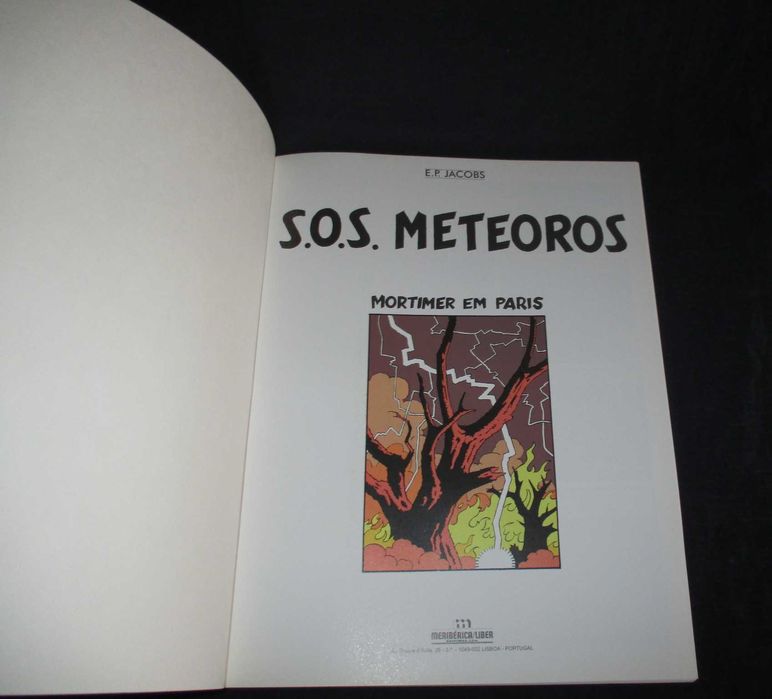 Livro BD SOS Meteoros Blake e Mortimer Meribérica 2000