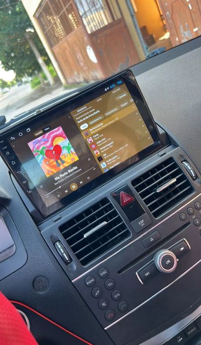 Rádio Android 14 com GPS Mercedes W204 (Artigo Novo)