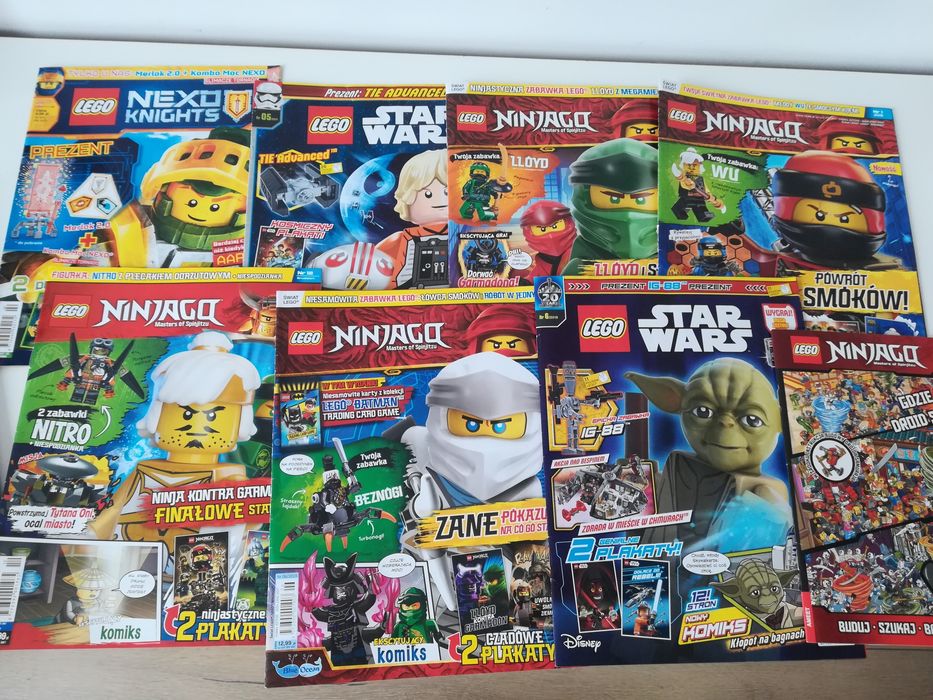 LEGO ninjago, Star Wars, nexo knights, książeczki, gazetki, komiksy