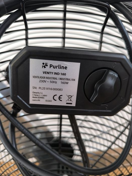 Vendo Ventoinha industrial PURLINE VENTY IND160 160W 60CM PRETA