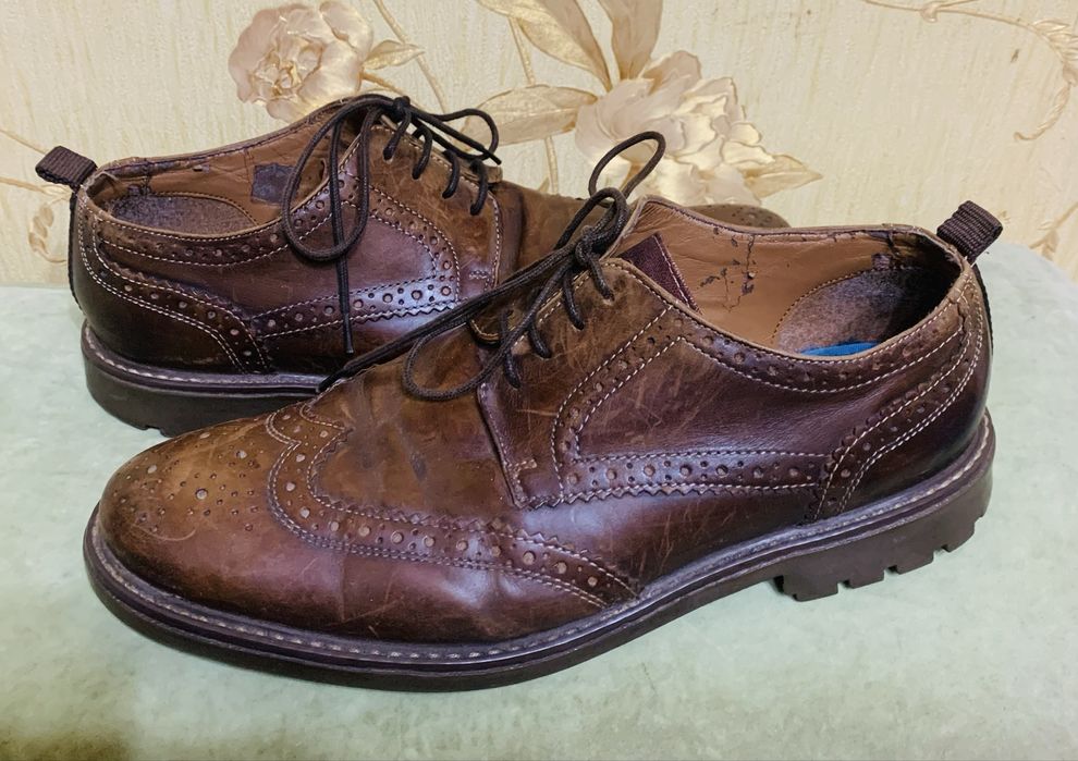 Фірмові шкіряні туфлі броги Morley 44 р. устілка 29 см.