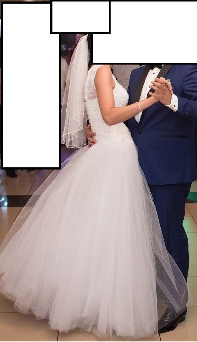 Suknia ślubna princesska + welon