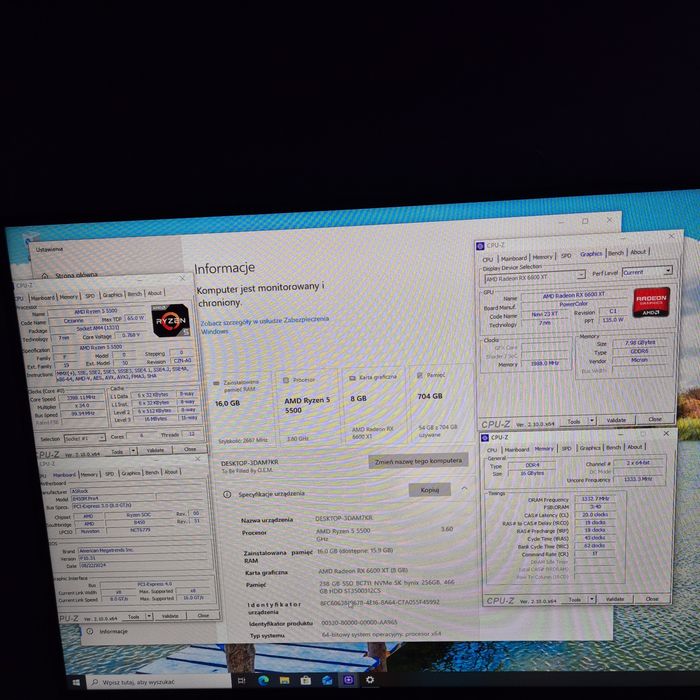 Komputer RX6600XT/rtx3060ti/r5 5500/16gb ram/Gamingowy Okazja Gwarancj