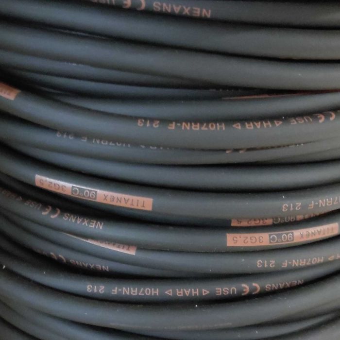 Kabel zasilający gumowy TITANEX 3x1,5mm linka miedziana 100% Cu