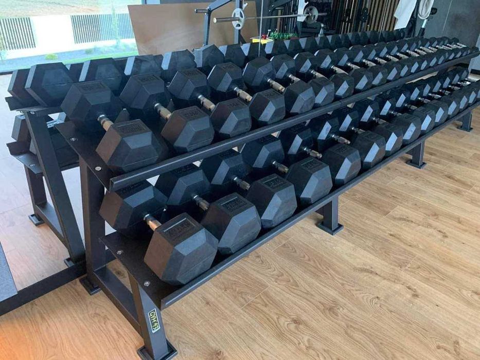 Stojak na hantle HEX dwa poziomy